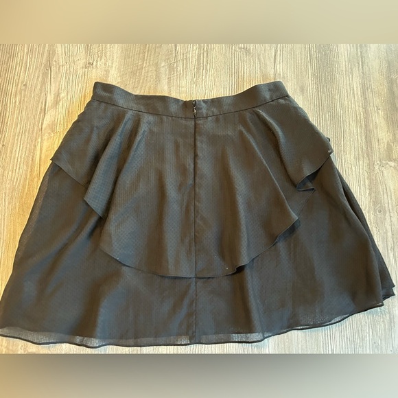 NEW BCBGENERATION BLACK TIERED FLIRTY SOFTGIRL TWEE MINI BALLETCORE SKIRT Sz 10. - Picture 5 of 13
